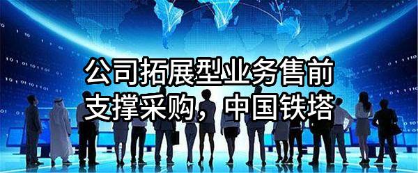 公司拓展型業(yè)務(wù)售前支撐采購，中國鐵塔股份有限公司